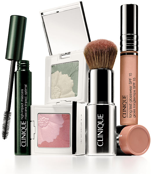 For the new spring trend colors 2009 Clinique was inspired by the celebration of the awakening of nature: delicate, fresh blossoms enlightend by the first warm rays of the sun. The expression of the make up gives you the touch of 'just falling in love' with a soft blushing. The motto of this collection is 'Think Pink!'. 