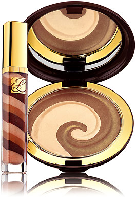 Estée Lauder fall 2008 Sugar-rich colors! Chocolate Decadence is the title of this year's Estée Lauder fall collection: the color palette reaches from red and brown of Berry Chocolate Truffles to creamy gold of Caramel Pralines with golden spun sugar.