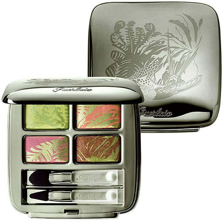 'Exotic Paradise' is the keyword for Guerlain's spring 2009 colorful look. The 'hymn to the glory of nature' celebrates new hopes and a carefree spirit. To express the desire of paradise creative director Olivier Échaudemaison created a colorful kaleidoscope that reflects shiny and pearly our vision of garden eden and joie de vivre. 