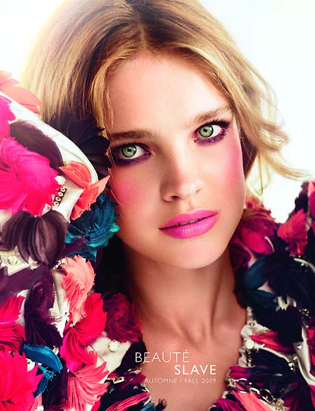 fig.: Once again, Guerlain Creative Director Olivier Echaudemaison gets his inspirations from the Russian born model Natalia Vodianova; Guerlain fall/Winter 2009. 