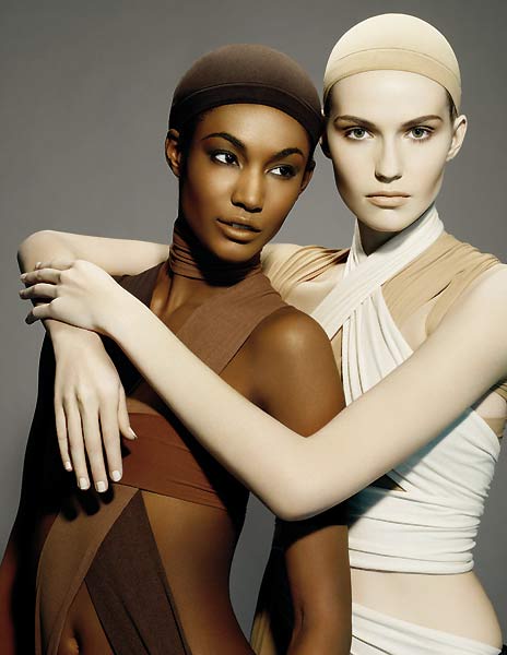 fig.: The 'multi-culture story' focuses on all skin types. Campaign image for the 'All Ages, All Sexes, All Races' makeup line; Brow Set in Clear - color free (Brings shine to the brows; it can also be used on lashes.); the lipsticks will be delivered in many colors that have names like 'Equality', 'Empowered', or 'Myself'. 
