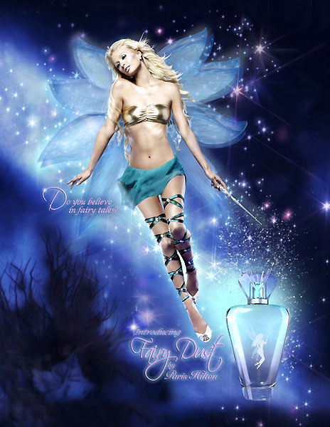 In October 2008 the new Paris Hilton fragrance "Fairy Dust" will arrive in the shops in US; in 2009 worldwide. The concept of the fragrance is to invite women to realize their dreams; and every woman has thousand of dreams.