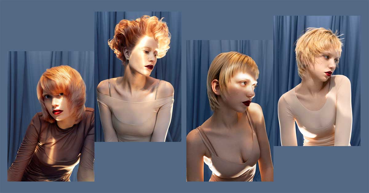 Hair collection 'Gold & Honey' photographed by Hilde Van Mas, featuring hairstyles by Steinmetz-Bundy Privatsalon.